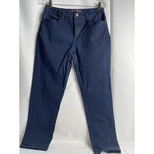 Gloria Vanderbilt Amanda Straight Leg  Navy Colored Denim Jeans Size 8 Regular